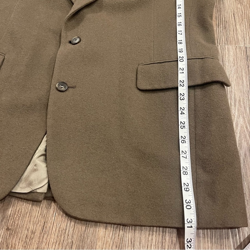 Vtg Jos A Bank Blazer Mens Large Brown 100% Camel Hair Lined Sport Coat Button - Picture 6 of 13